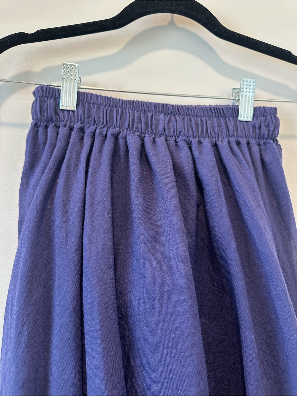 Women’s Navy Blue Flowy Maxi Skirt Layering Boho Casual Resortwear Vacation - Picture 4 of 7